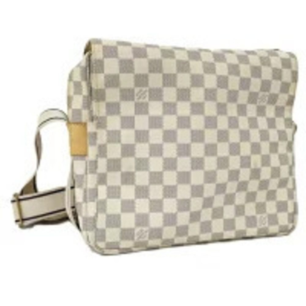 LOUIS VUITTON Naviglio Shoulder Bag Damier Azur White